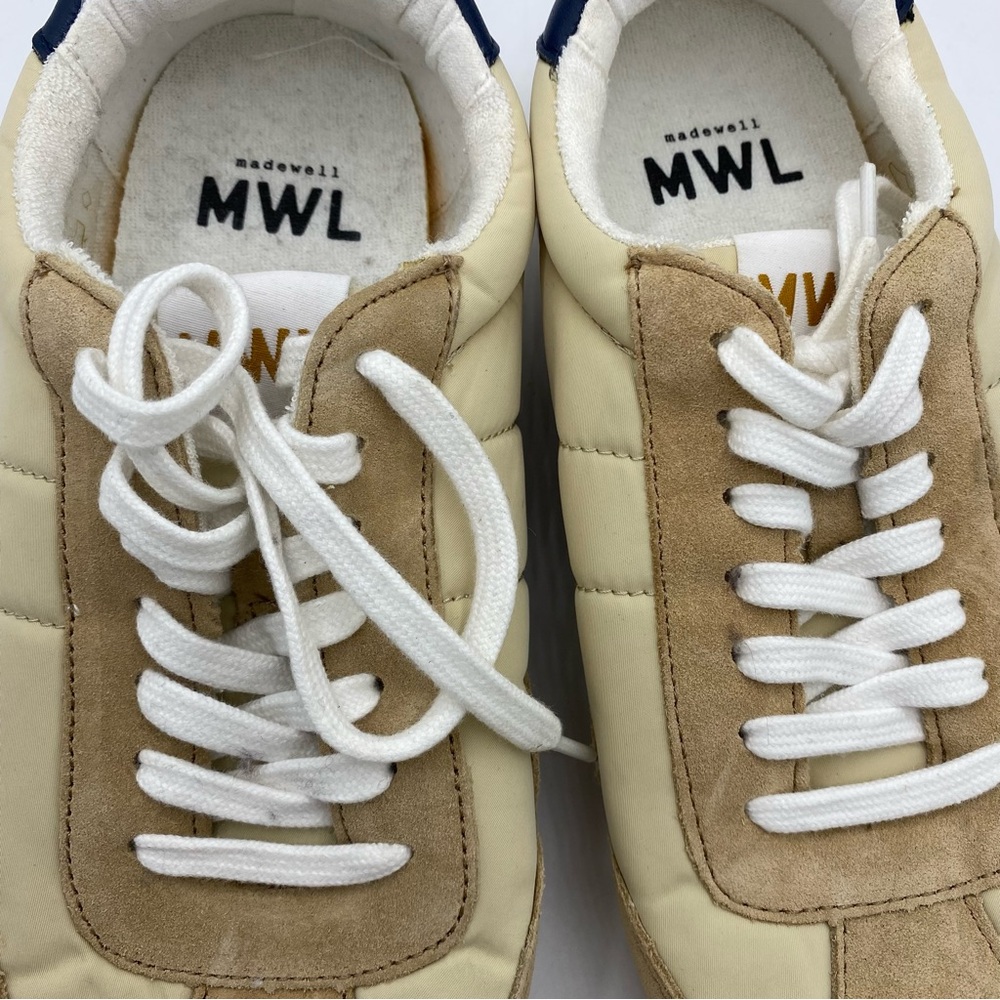 Madewell League Sneakers in Suede womens Size 9 men’s 7.5 French Vanilla Multi - Picture 8 of 8